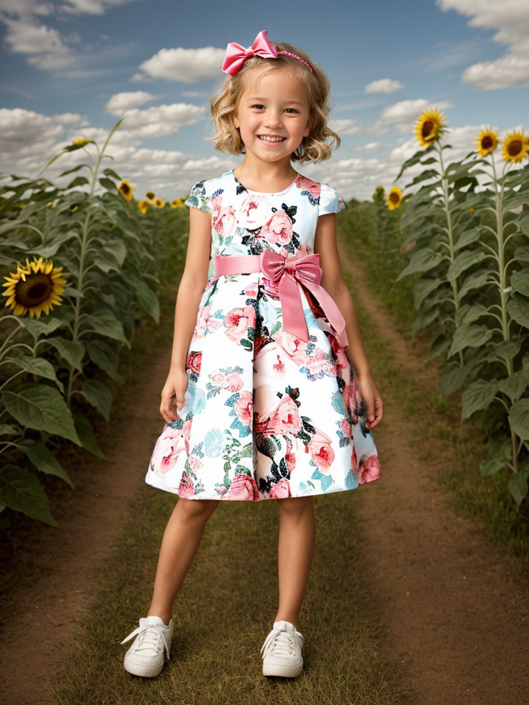 Baby Xmas Clothing - New Girls Kids Flower Elegant Causal