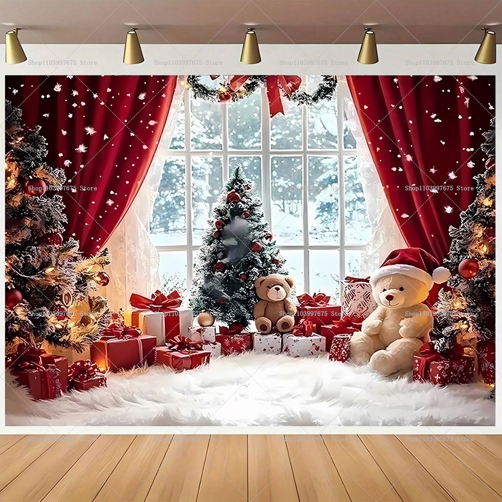 Baby Clothing Event - Merry Christmas Backdrops Wonderland Snowman Decor