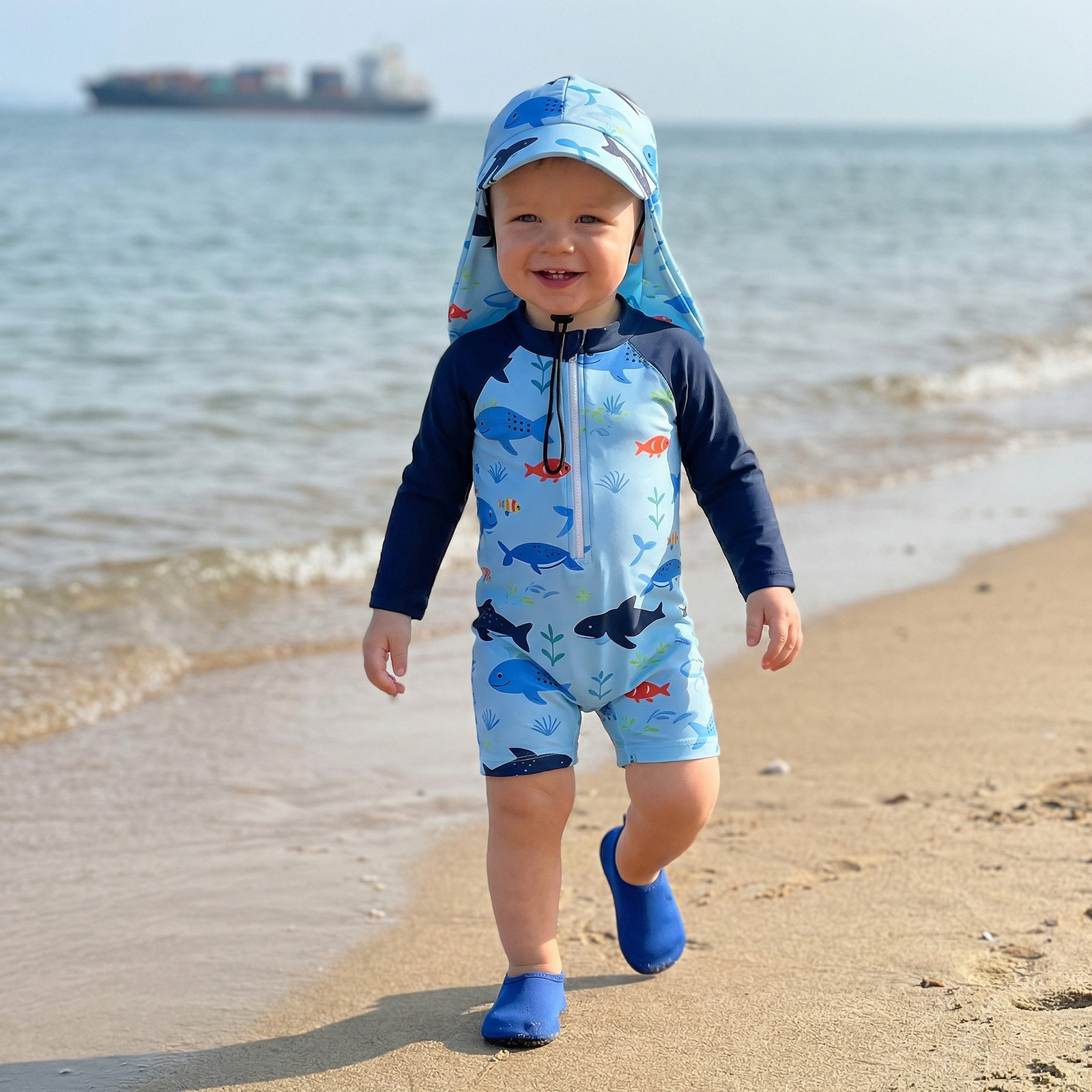 Baby Swimwear Uv - Toddler Baby Boys Rash Guard Swimsuit
