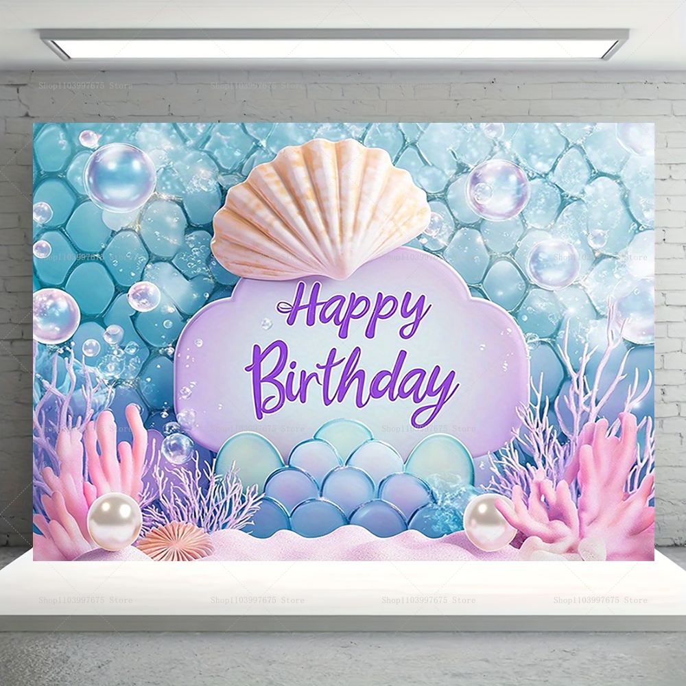Mermaid Party Backdrops Childr – Baby Clothing Event Bewertung und Preis