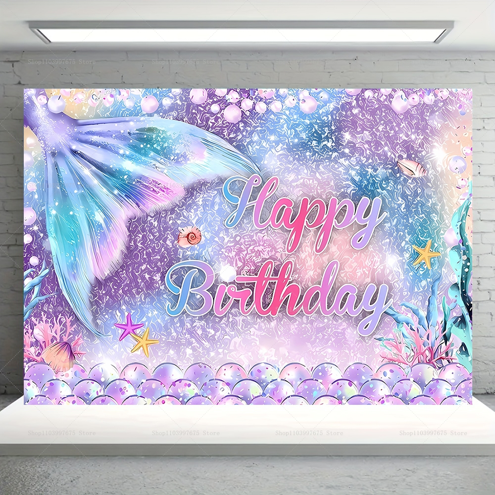 Mermaid Party Backdrops Childr – Baby Clothing Event Bewertung und Preis