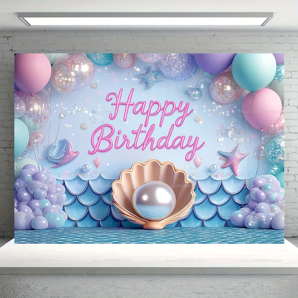 Mermaid Party Backdrops Childr – Baby Clothing Event Bewertung und Preis