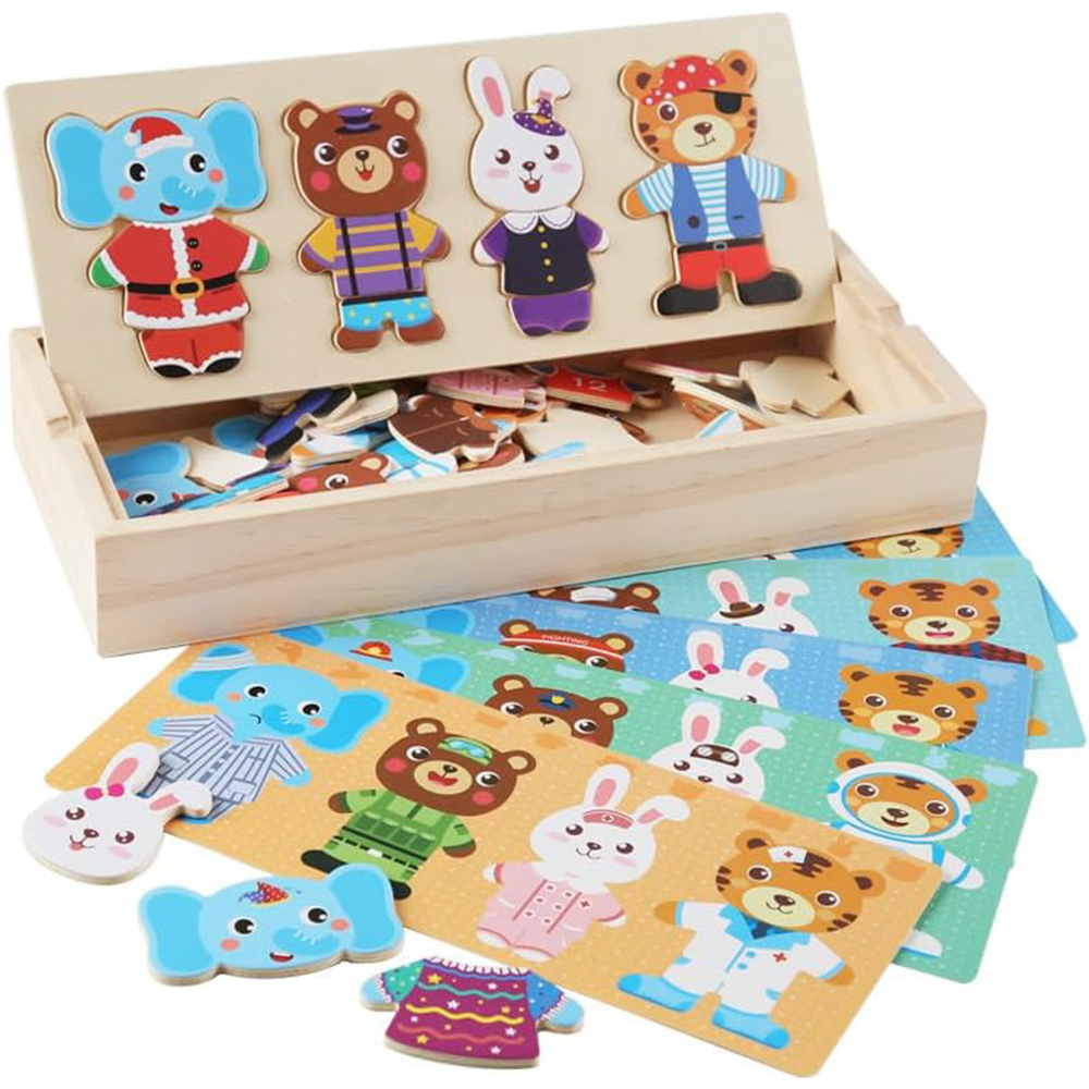 Wooden Jigsaw Bear Family Puzz – Baby Clothing Storage Bewertung und Preis