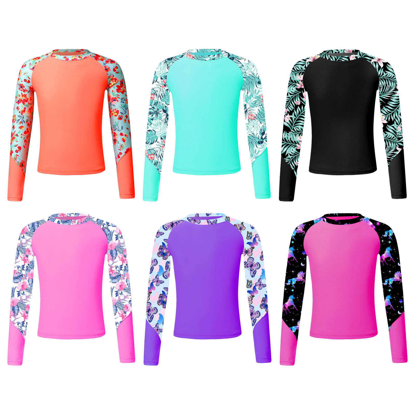 Kids Girls Swimming Shirt Sun  – Baby Swimwear Uv Bewertung und Preis
