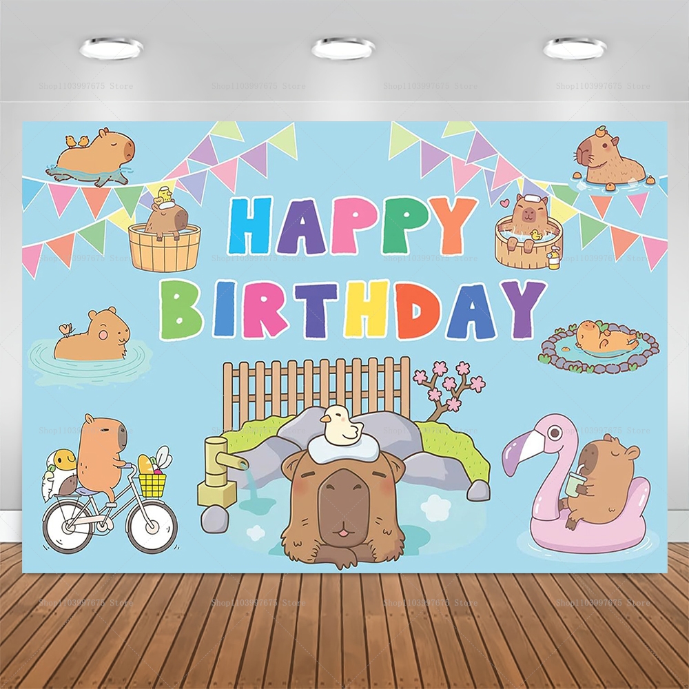 Cute Capybara Theme Backdrop C – Baby Clothing Event Bewertung und Preis