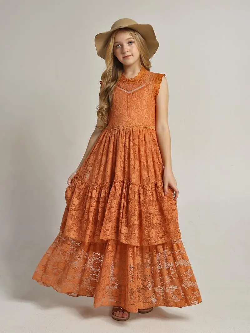 Girls Flower Dress Lace Cotton – Baby Xmas Clothing Bewertung und Preis
