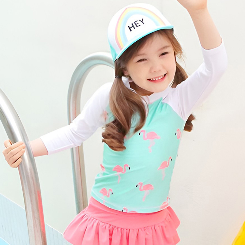 Girls Printed Long Sleeves Swi – Baby Swimwear Uv Bewertung und Preis