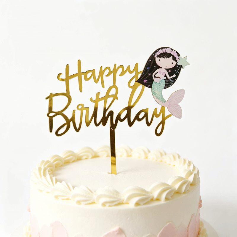 New Cartoon Mermaid Happy Birt – Baby Clothing Event Bewertung und Preis