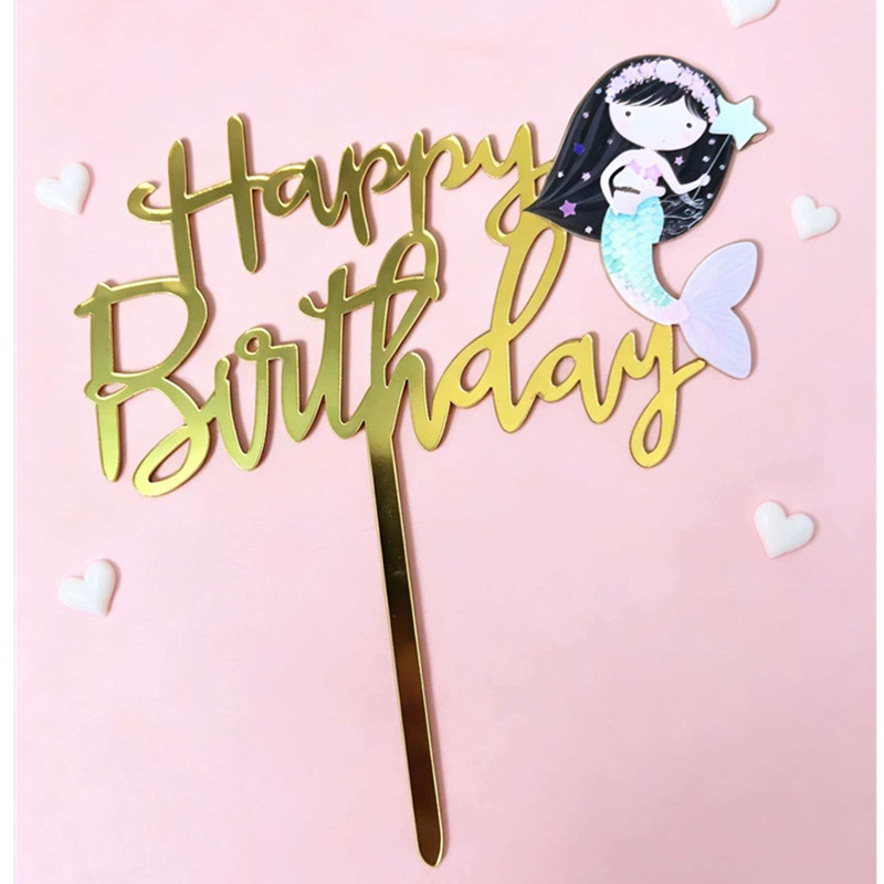 New Cartoon Mermaid Happy Birt – Baby Clothing Event Bewertung und Preis