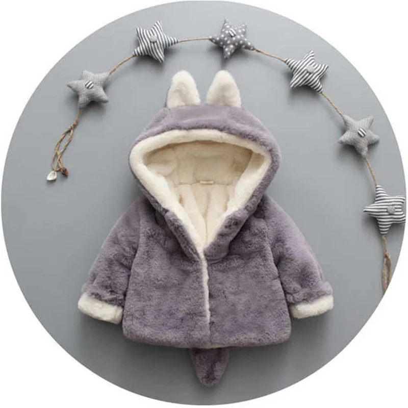 Cute Cat Ears Plush Baby Jacke – Baby Xmas Clothing Bewertung und Preis