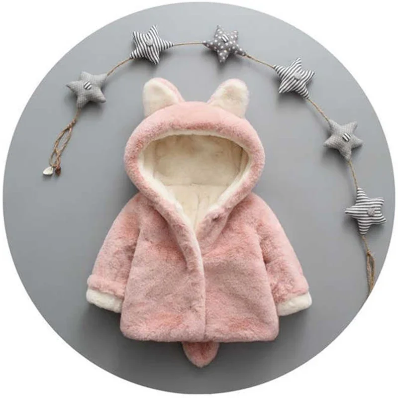 Cute Cat Ears Plush Baby Jacke – Baby Xmas Clothing Bewertung und Preis