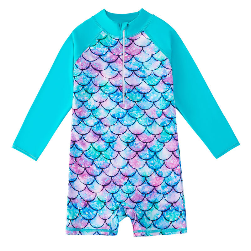 Kids Summer Swimsuit Long Slee – Baby Swimwear Uv Bewertung und Preis