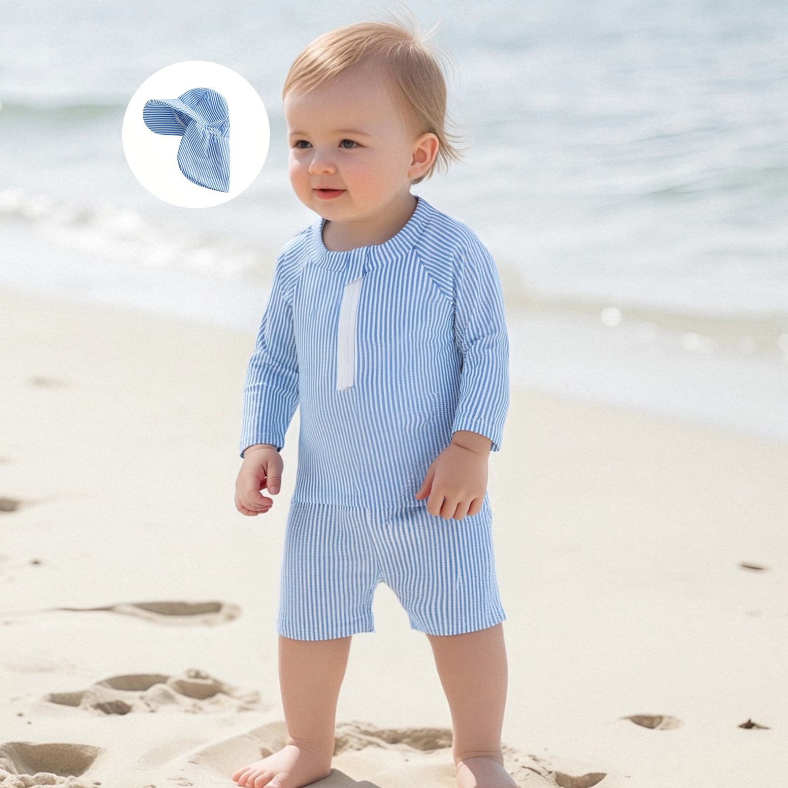Toddler Boy Rash Guard Swimsui – Baby Swimwear Uv Bewertung und Preis