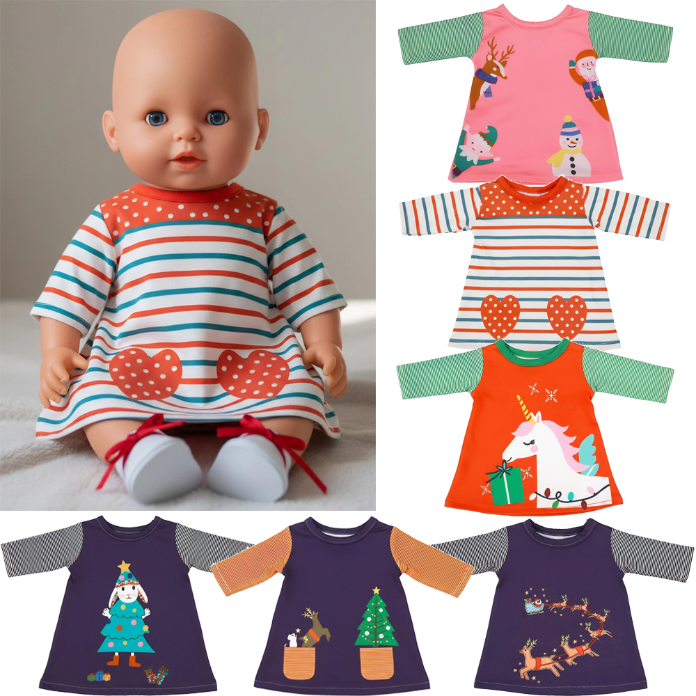 Cute Dress For 43 cm Baby Doll – Baby Xmas Clothing Bewertung und Preis